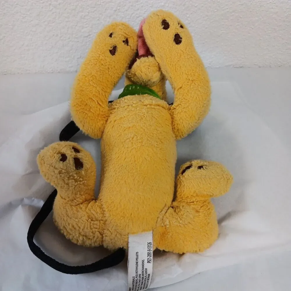 Disneyland Walt Disney World Laying Pluto Plush Vintage Style Fur Floppy Stuffed